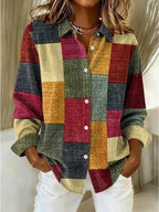 Deanna | Patchwork-Bluse mit Farbblöcken