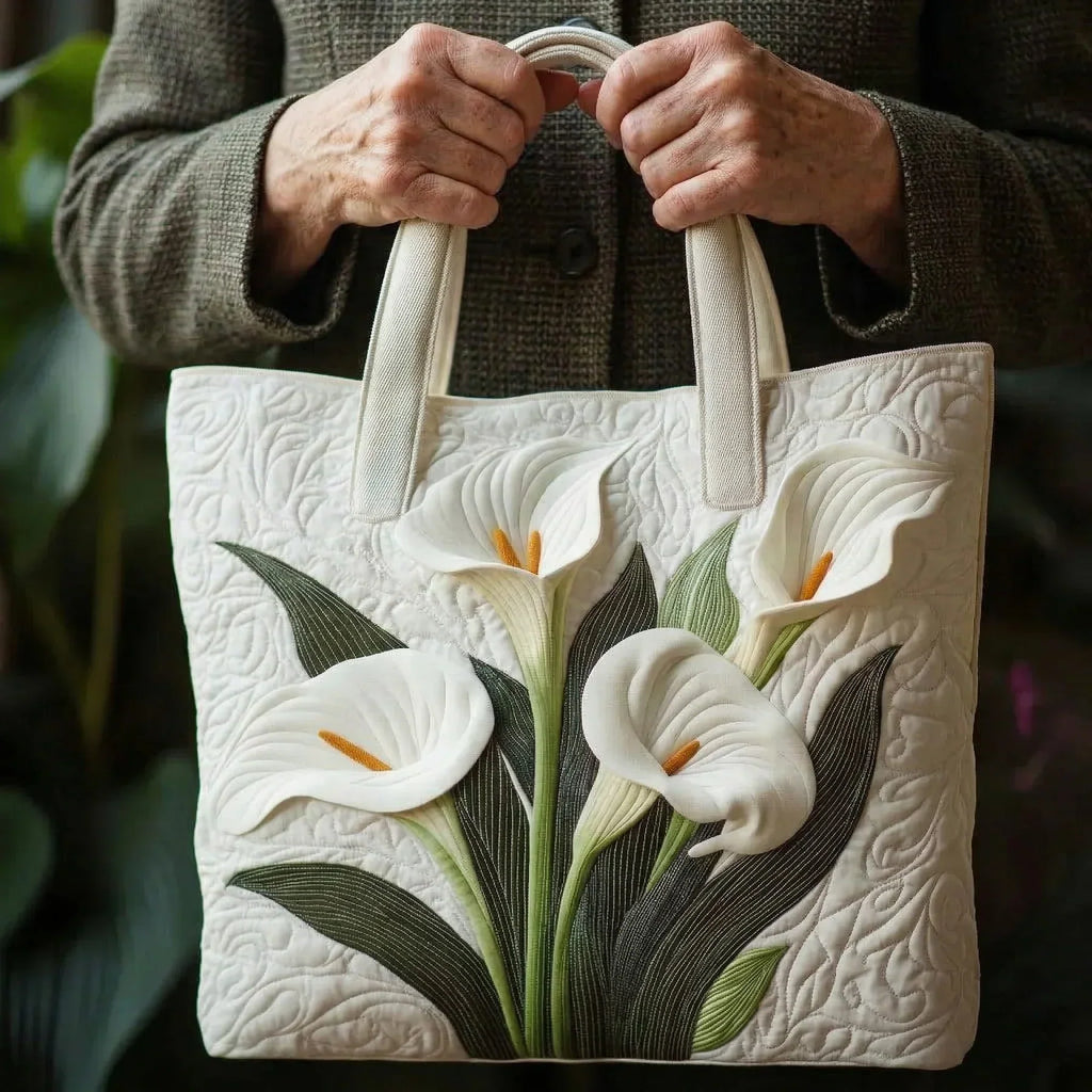 Shell Weiße Stepp-Tasche