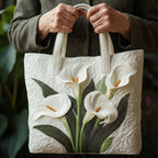 Shell Weiße Stepp-Tasche