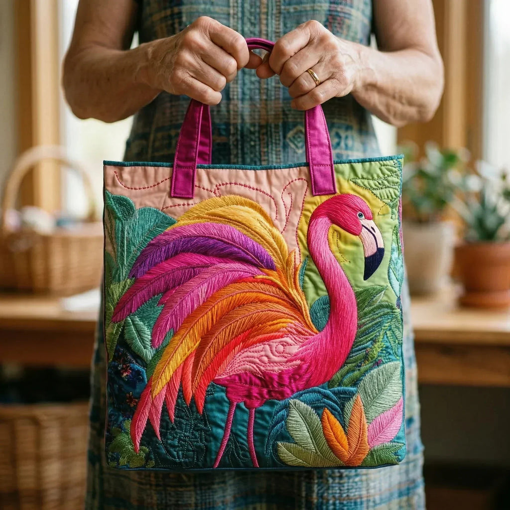 Flamingo Regenbogen Stepp-Tasche