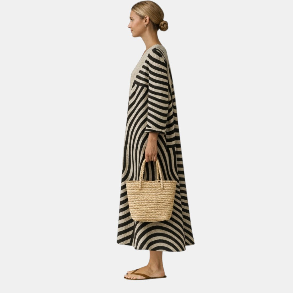 Freja™ | Elegantes Streifenkleid