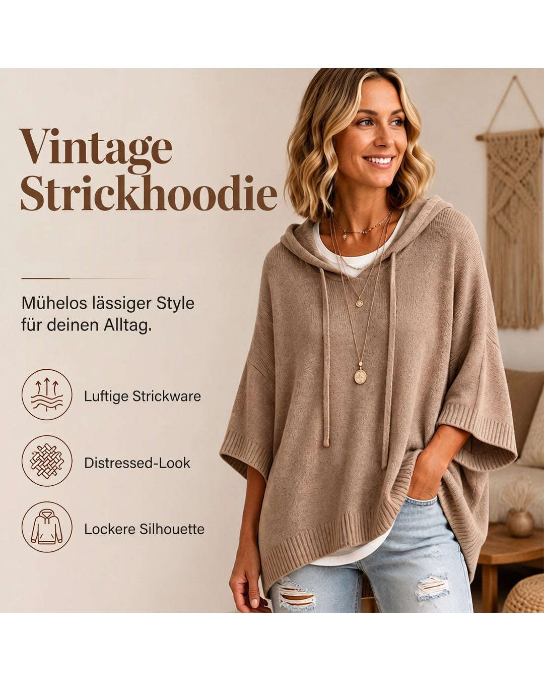 Heidi | Strick-Hoodie mit Kordelzug – Infografik 1