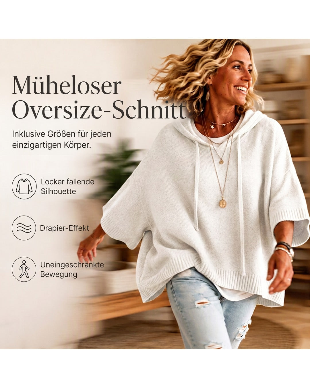 Heidi | Strick-Hoodie mit Kordelzug – Infografik 2