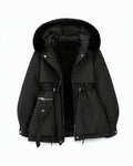 Helene | Winterparka mit Fellkapuze – Schwarz