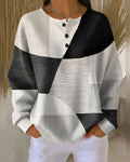 Hilde | Waffelstrick Pullover mit Henley-Ausschnitt – Grau