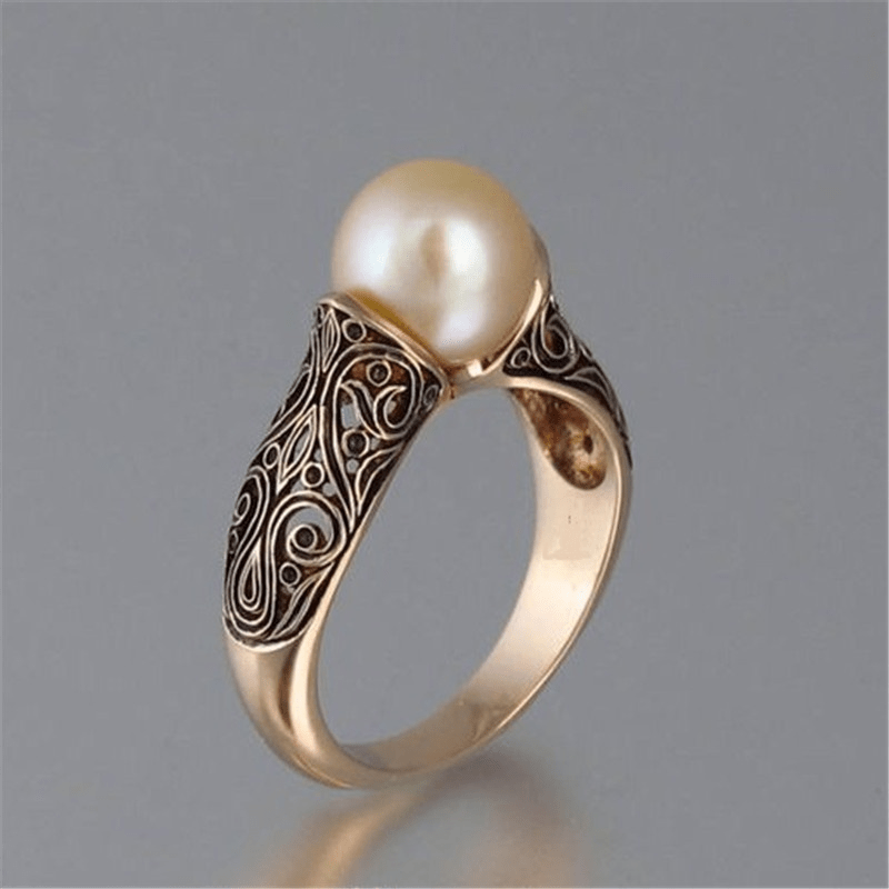ABBY™- Vintage Perlen Goldring