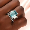 Silberner Glas-Ozeanring