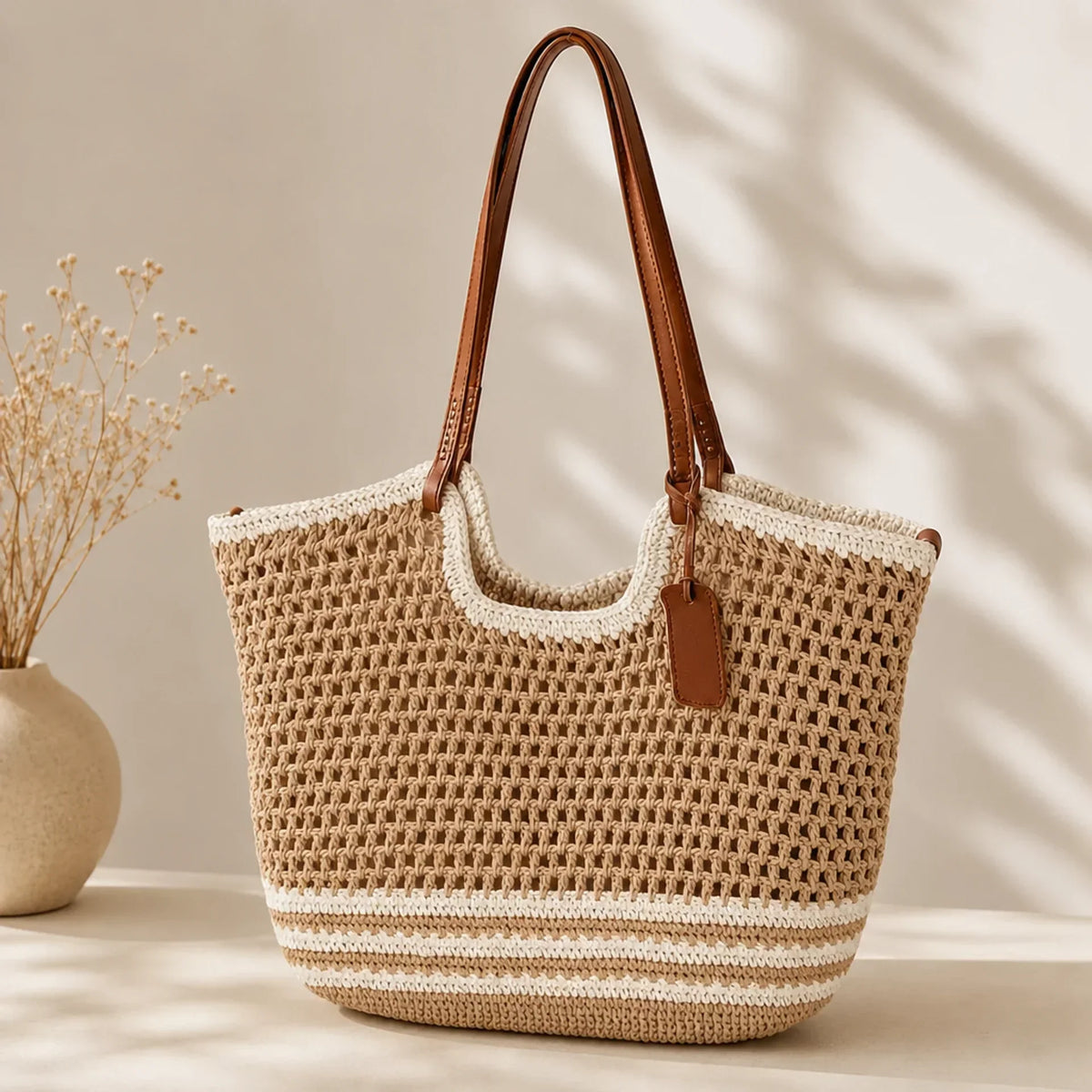 Clare Two-Tone | Handgewebte Tote Bag