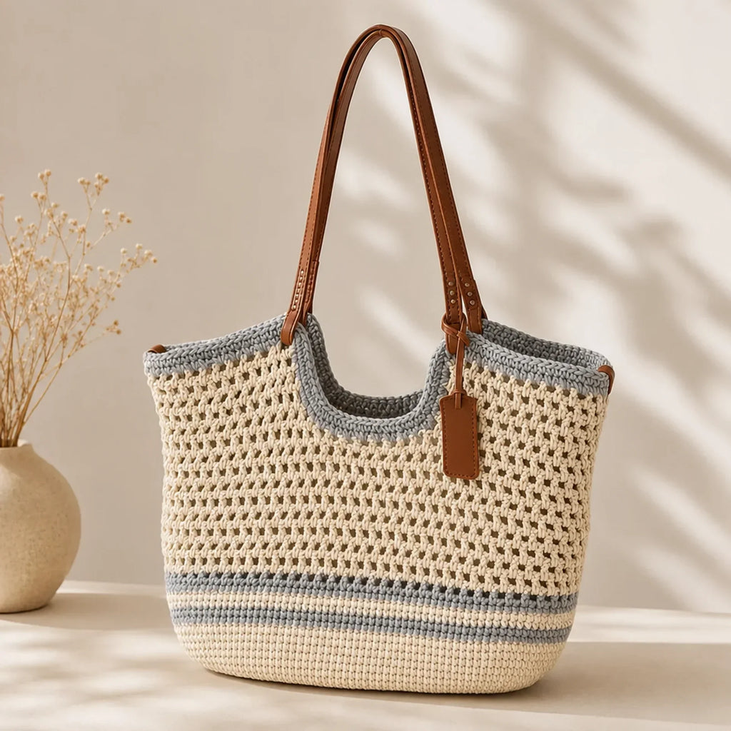 Clare Two-Tone | Handgewebte Tote Bag