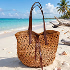 Leyla | Handgewebte Strohtasche
