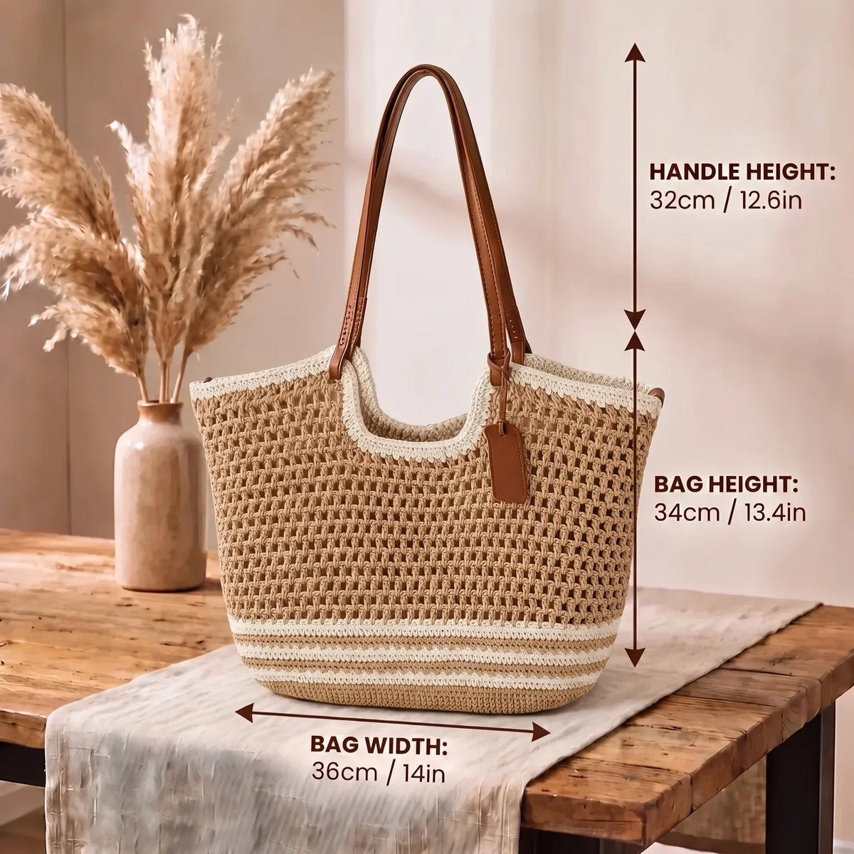 Clare Two-Tone | Handgewebte Tote Bag