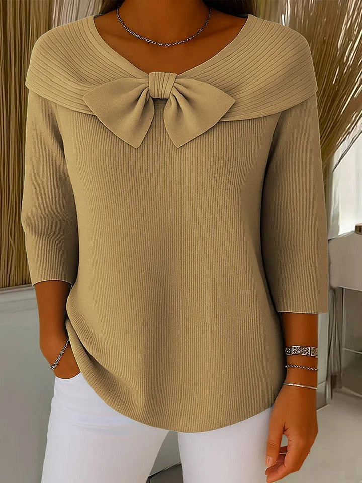 Tivella™ | Pullover mit Schleife und Rundhalsausschnitt