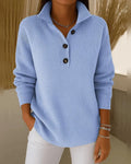 Irene | Pullover mit Polokragen – Hellblau