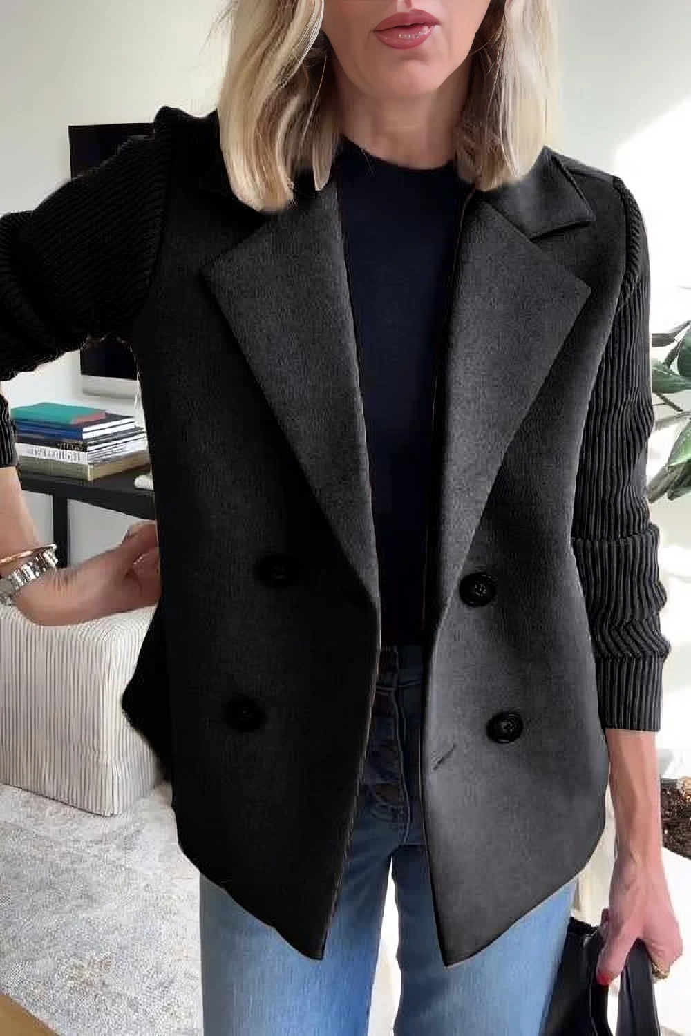 Camela | Blazer mit gestrickten Ärmeln