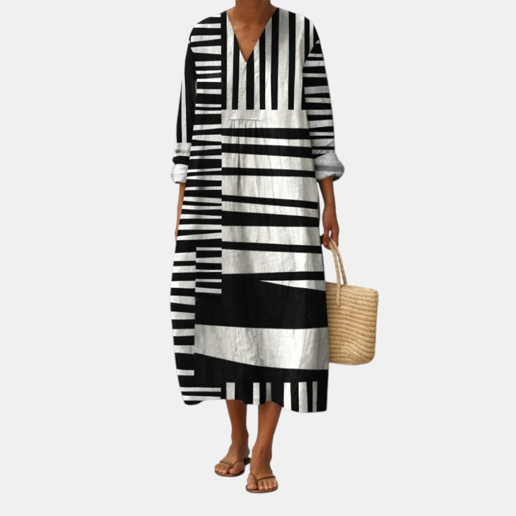 Lærke™ | Elegantes grafisches Kleid