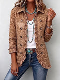 Vyclara | Vintage-Rüschenjacke mit Blumenprint