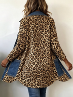 Lorena | Lange Leopardjacke mit Jeans