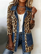 Lorena | Lange Leopardjacke mit Jeans