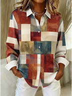 Deanna | Patchwork-Bluse mit Farbblöcken